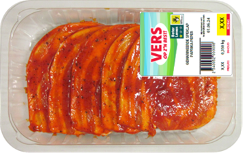 Marinated sliced pork belly (Gemarineerde speklap paprika/peper) 5 pcs
