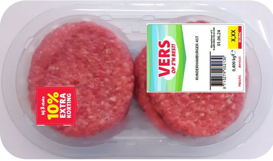 Hamburger Beef (Hamburger Rund) 4 pcs